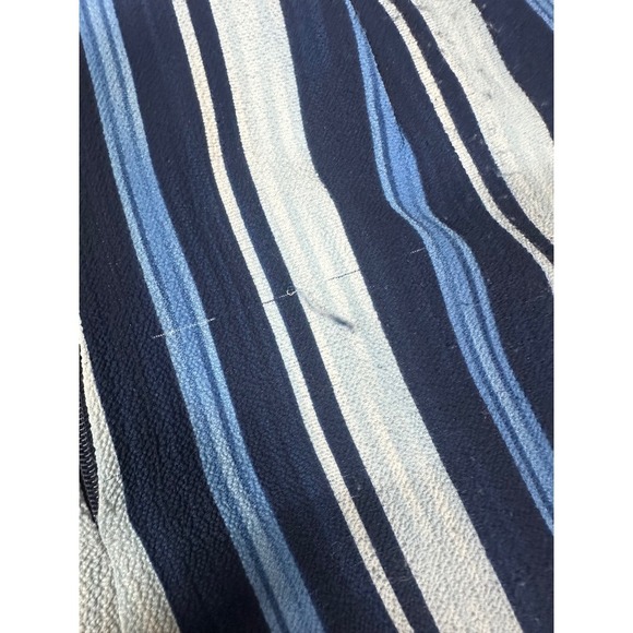 Show me Your Mumu High Waisted Blue Striped Shorts Size Small Zipper Back - Picture 6 of 6